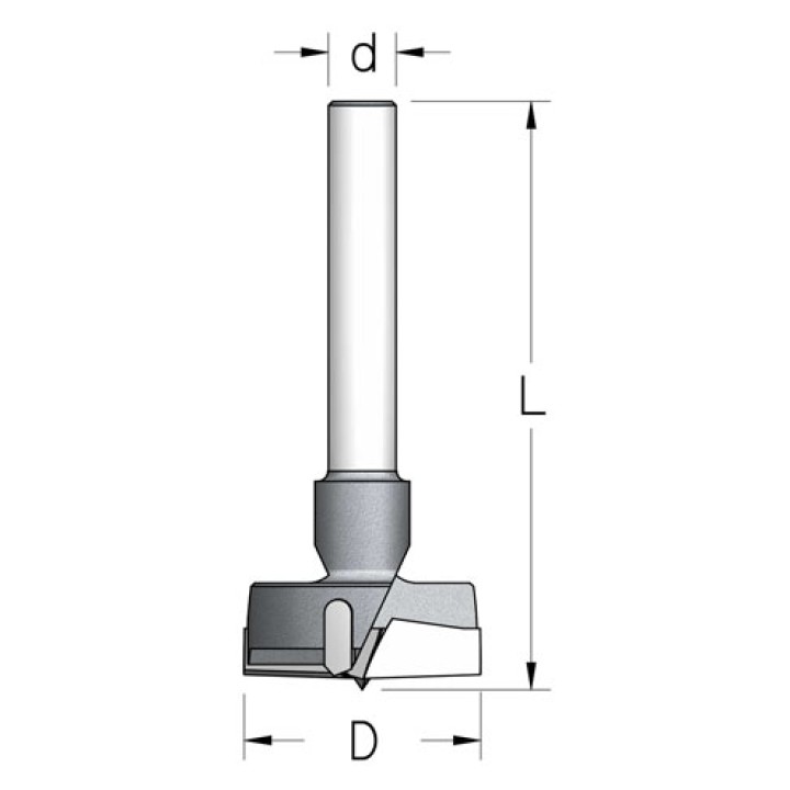 Сверло D15 чашечное L85 круглый хвостовик 10 WPW MP15007