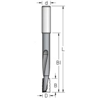 Фреза спиральная паз под замок Z2 D12.7 B25 L151 хвостовик 12 WPW DT12702