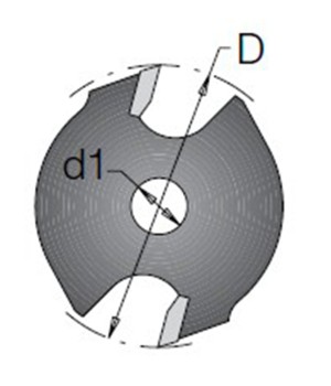 Фреза дисковая Z2 торцевой паз 2x12 мм D40 посадка 6.35 для оправки Dimar 1083020