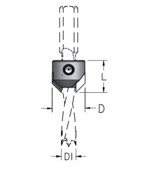 Зенковка WPW коническая правая на сверло присадочное 7 мм крепление на спирали D16 L18 AC3070R