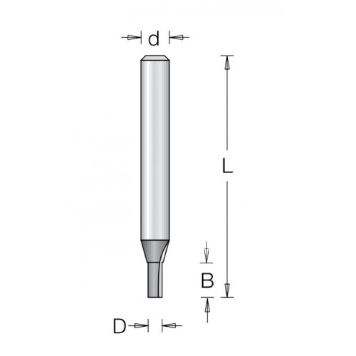 Фреза Dimar 1075703 пазовая D22,2x19 L50,8 Z2 хвостовик 6