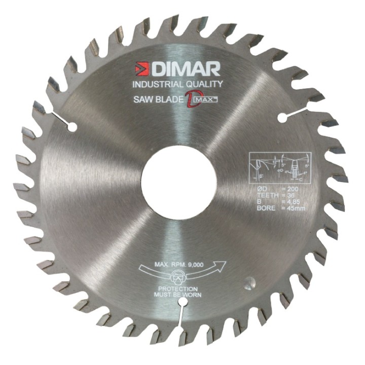 Пила подрезная пильный центр D180x45x4,4-5,3 Z30 двойной ресурс Dimar 9560210M