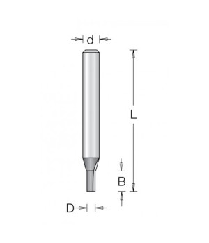 Фреза Dimar 1075223 пазовая D8x19 L50,8 Z2 хвостовик 6