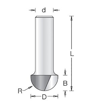 Фреза галтель R7.9 D15.9x11 L51 хвостовик 12 Dimar 1060159