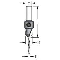 Зенковка оправка коническая D8 со сверлом 3.2мм плавная спираль D хвостовик 8  WPW AC03205D