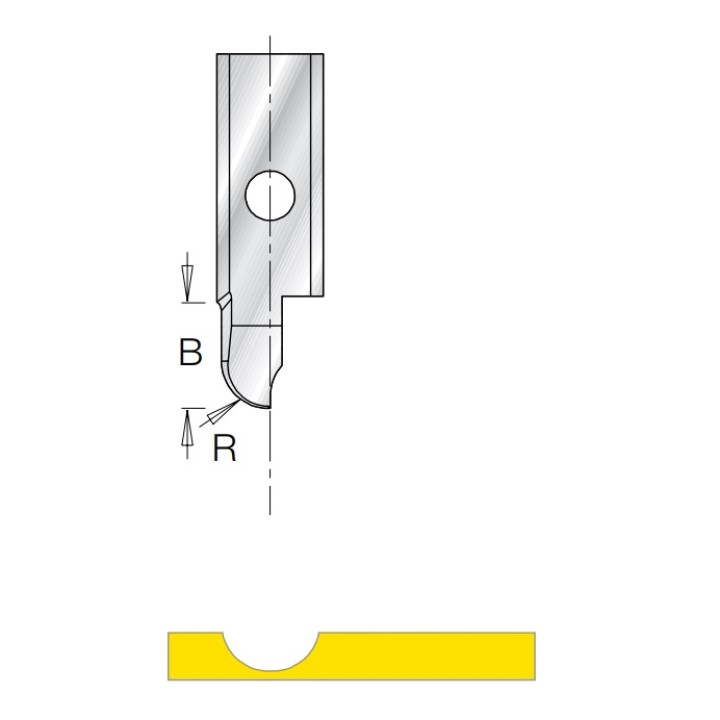 Нож гравировка галтель B6 радиус 2,4 для фрезы G1853 Dimar 3185029
