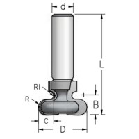 Фреза интегрированная ручка R4.8 D31.8 B12 хвостовик 12 WPW RO70002