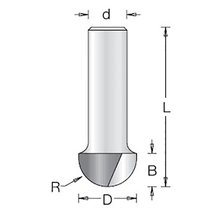 Фреза Dimar 1060183 галтель R9,5 D19,1x11 L40 хвостовик 6