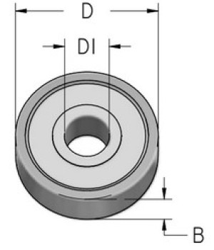 Подшипник WPW D12.7x5.7 посадка 4.7 B127048C