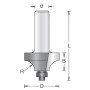 Фреза фаска радиусная R6 и ступенька D24,7x12 L55 подшипник, хвостовик 8 Dimar 1199105