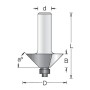 Фреза фаска угловая 45 D31,8x12,7 L60 подшипник, хвостовик 12 Dimar 1180019