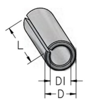 Втулка цанга переходная с D8 на d6 L25 тип B WPW T080060T