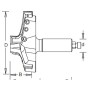 Фреза закругленный край ФАСАД НА ЗАКАЗ D122x25 L104 Z3 сменные ножи профиль 2 хвостовик 20 Dimar 8171330