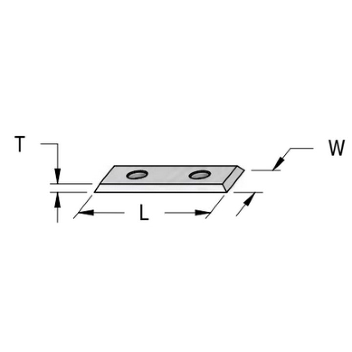 Нож твердосплавный 29.5x12x1.5. заточка 4 cторон. 2 отверстия. KCR08 WPW CM03012