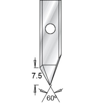 Нож Dimar гравировка V паз 60 гр B7.5 пятка 0.5 для фрезы G1853 3185020