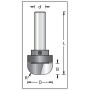 Фреза радиус внутренний плинтус, мойка D28,6x12,7 L73 подшипник сталь, хвостовик 12, Dimar 51204629