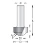 Фреза римский профиль и ступенька врезная R4,8 D25,4x15,1 L53,2 хвостовик 12 Dimar 1473059