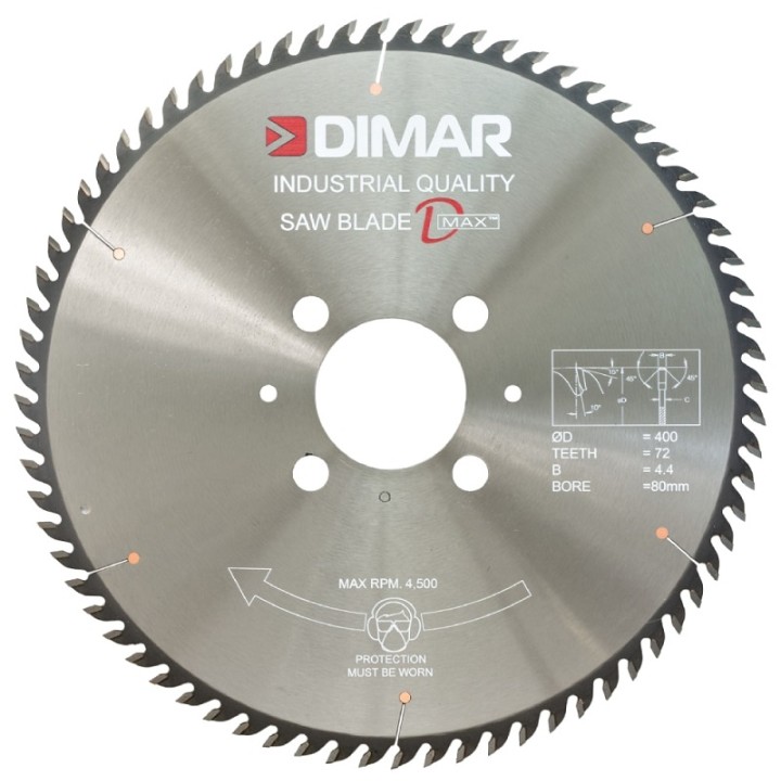 Пила Dimar пильный центр D400x50x4,4 Z72 9012710N