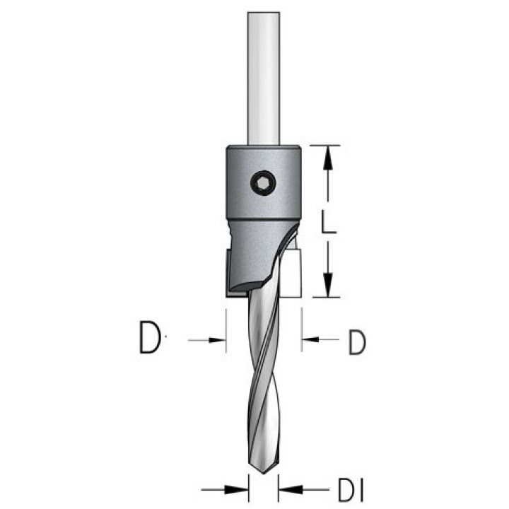 Зенковка прямая D25.4 со сверлом 9.5 плавная спираль D WPW AC42595D