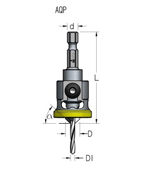 Зенковка оправка коническая D9.5 сверло 2 универсальная спираль S WPW AQP2004S