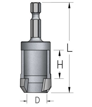 Сверло для изготовления пробок D8 хвостовик HEX1/4 WPW MNS0804