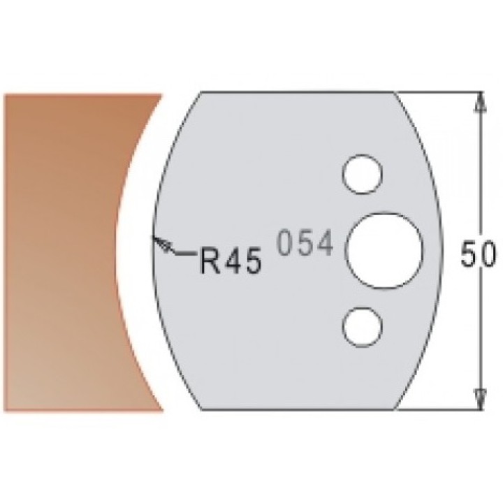 Нож Dimar МУЛЬТИСИСТЕМА HSS галтель R45 50x20x4 3305450