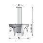 Фреза Dimar 1530059 для вклейки мойки стенки 17° гр радиус R9,5мм D45,2x18,2 L63,5 подшипник конический пластик, хвостовик 12