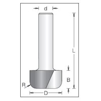Фреза плоское дно D12.7x12.7 L54 хвостовик 6 Dimar 1060623
