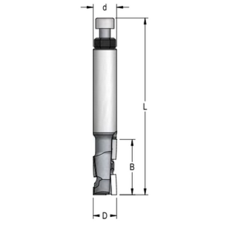 Фреза пазовая алмазная Z1+1 H3 компрессия D18 B43 хвостовик 20 WPW SR184320