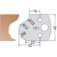 Нож Dimar МУЛЬТИСИСТЕМА HSS мультипрофиль карниз R8 40x20x4 3306140