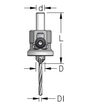 Зенковка оправка коническая БЕЗ ЦАРАПИН D10 сверло с плавной спиралью 5  хвостовик 8 WPW ATP5005D