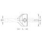 Зенкер вращение правое для сверла 4мм D15,6 L17,5 крепление на флейту Dimar 2022020