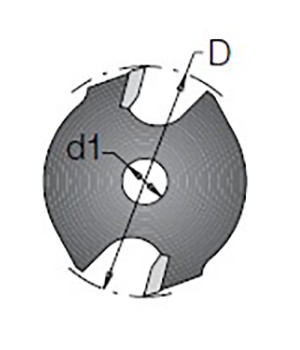 Фреза Dimar дисковая Z2 торцевой паз 2x10.5 мм D40 посадка 6 1082020